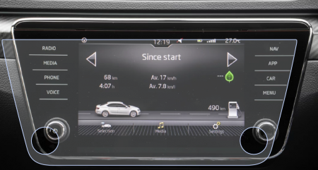 Folii de Protectie Navigatii Auto - Folie de Protectie pentru Display Navigatie 9.2 inch Skoda Superb 2017+ - HD-Premium 