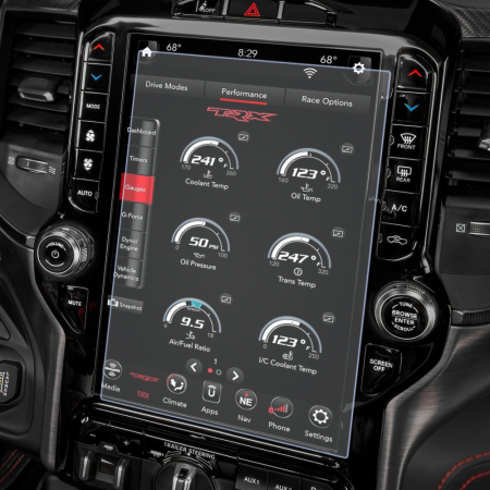 Folii de Protectie Navigatii Auto - Folie de Protectie pentru Display Navigatie Dodge RAM 1500 2020+ - HD-Premium 