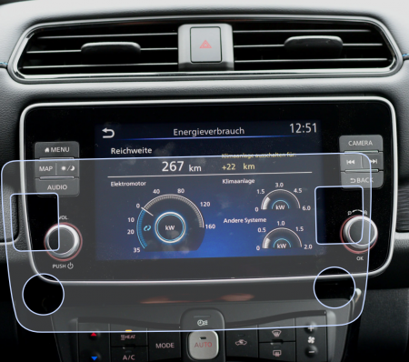 Folii de Protectie Navigatii Auto - Folie de Protectie pentru Display Navigatie Nissan Leaf 2021+ - HD-Premium 