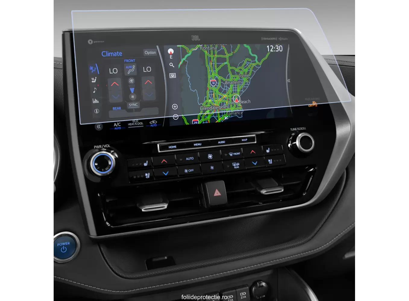 Folii de Protectie Navigatii Auto - Folie de protectie pentru Navigatie Toyota Highlander 2021+