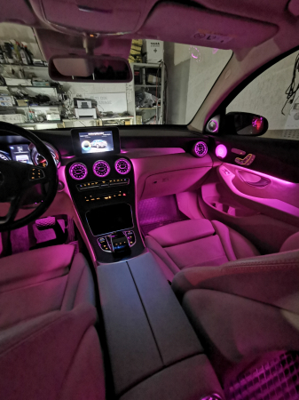 Set lumini ambientale dedicat control din navigatie Mercedes-Benz C-class / GLC W205 X253 [1]
