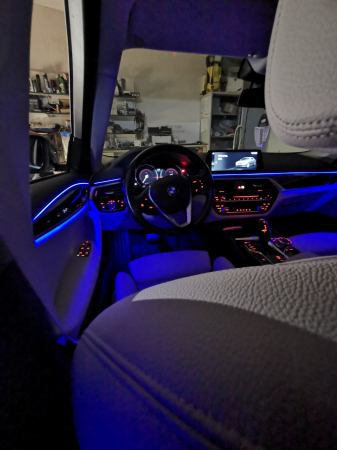 Kit lumini ambientale dedicat, compatibil cu BMW seria 5 G30 G31 control din navigatie [1]
