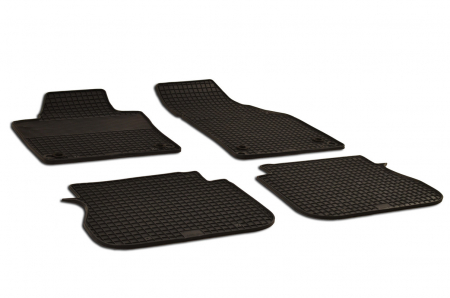 VOLKSWAGEN - Set 4 Covorase Auto din Cauciuc pentru Vw Caddy (2003-2015)/(2015-2019) Sistem Fixare Rotund
