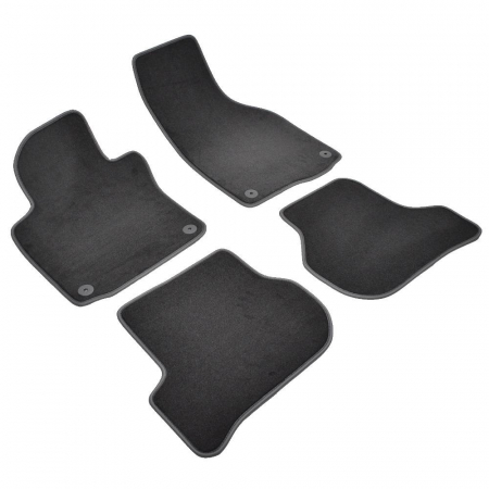 Covorase si tavite - Set 4 Covorase Auto Textil pentru Volkswagen Golf V (2003-)- Sisteme fixare rotunde