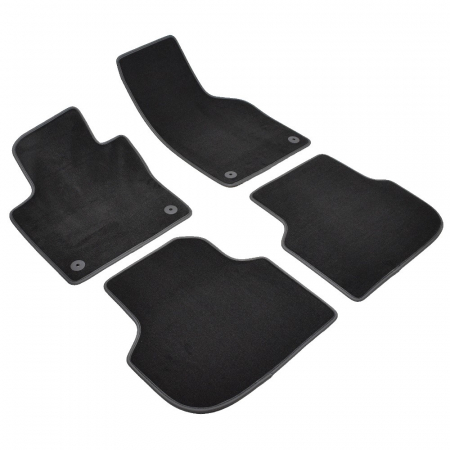 Covorase si tavite - Set 4 Covorase Auto Textil pentru Volkswagen Jetta IV (2003-) - Sisteme fixare ovale