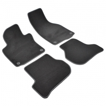 Covorase si tavite - Set 4 Covorase Auto Textil pentru Volkswagen Jetta IV (2003-)- Sisteme fixare rotunde
