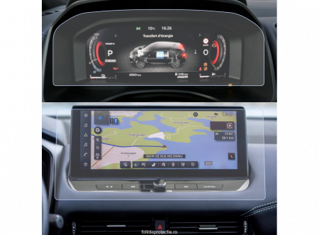 Folii de Protectie Navigatii Auto - Set Folii de protectie pentru Navigatie + Ceasuri de bord Nissan X Trail 2023+