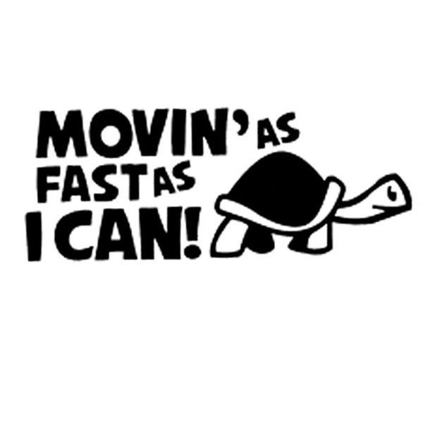 STICKER AUTO MOVIN FAST BLACK 15 cm x 15 cm [1]