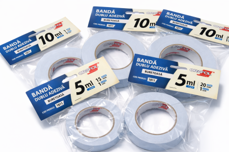 Benzi dublu adezive - ORABOND 1811 Banda dublu adeziva buretoasa alba