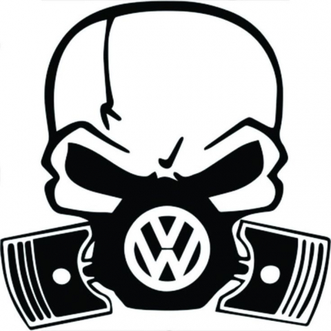 Autocolant - STICKER AUTO VW BLACK 15cm x 15 cm