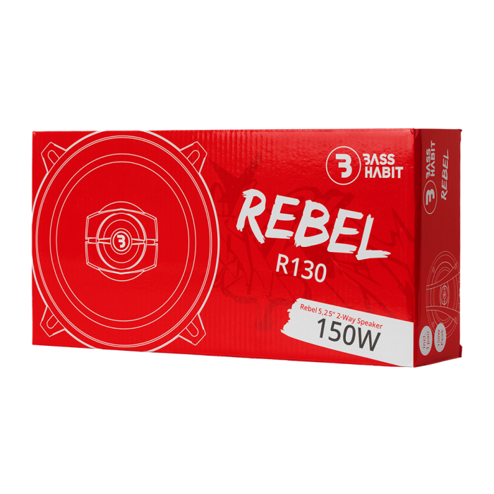 Difuzoare auto coaxiale Bass Habit Rebel R130 13 cm 50W RMS [7]