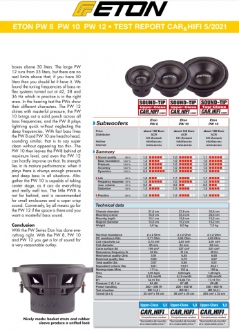 Subwoofer auto ETON PW 10 25 cm 500W 2x2 Ohm [4]