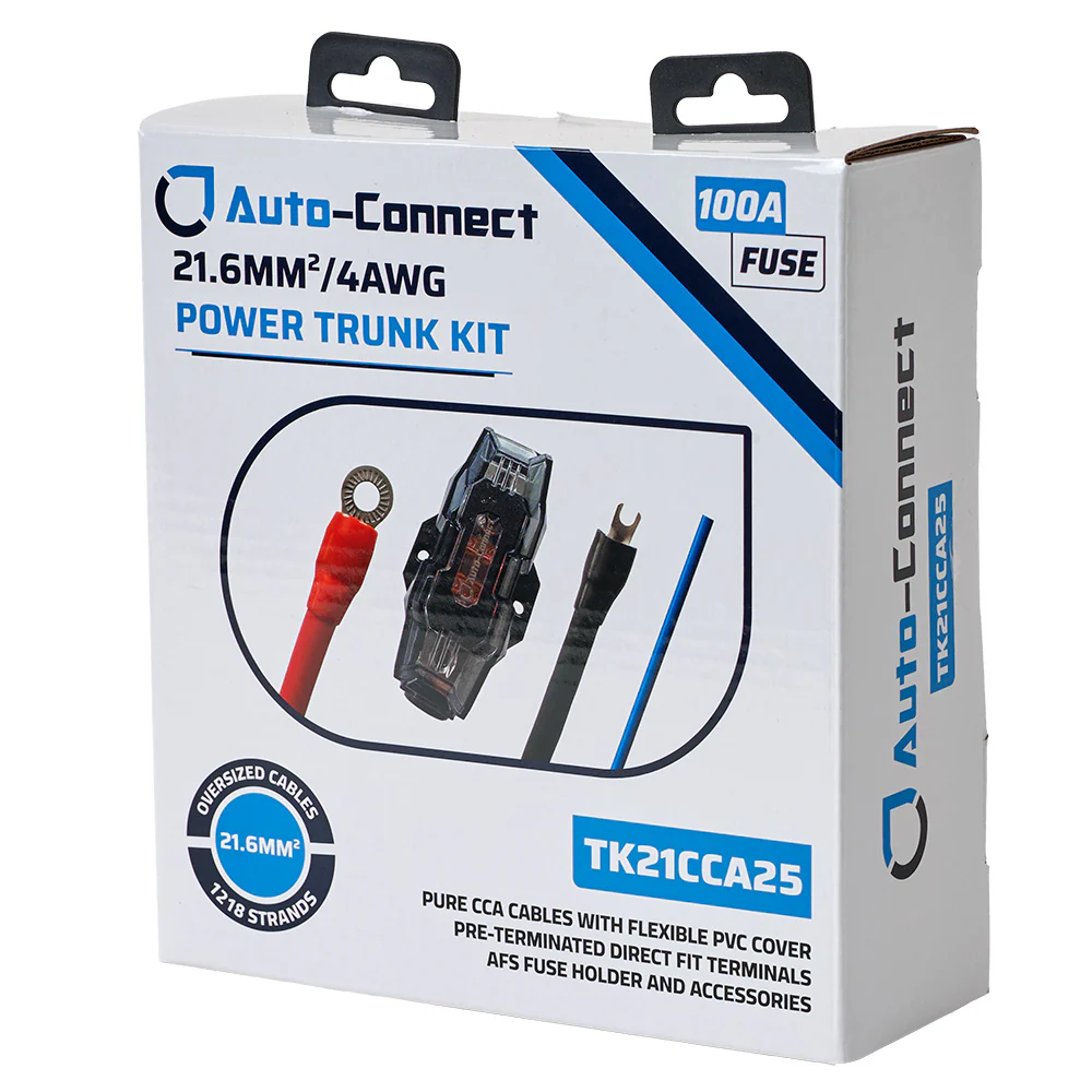 Kit de cabluri de alimentare portbagajului Auto-Connect TK21CCA25 - Pure CCA 21.6 mm² / 4 AWG [1]