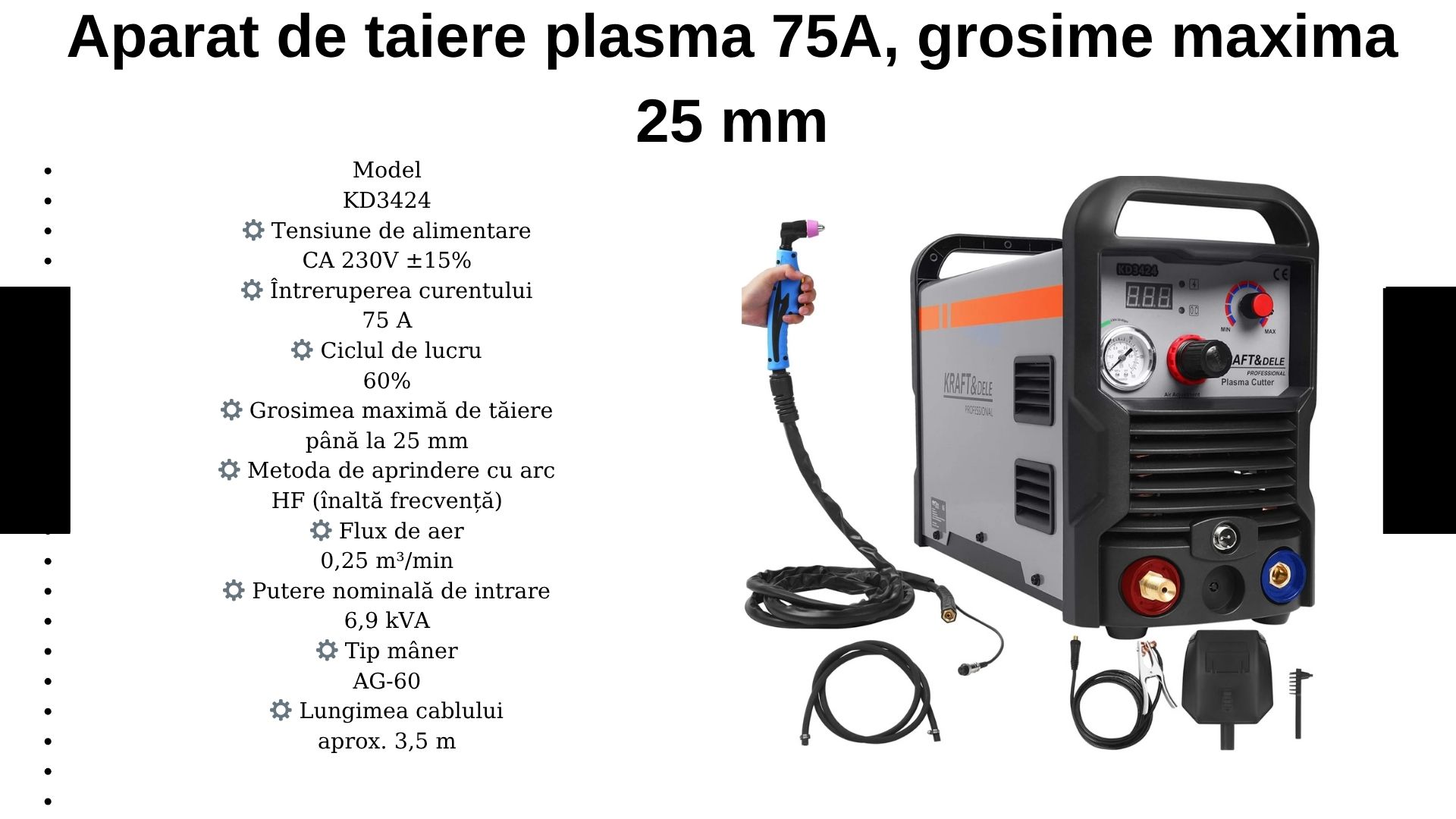 Aparat de taiere cu plasma
