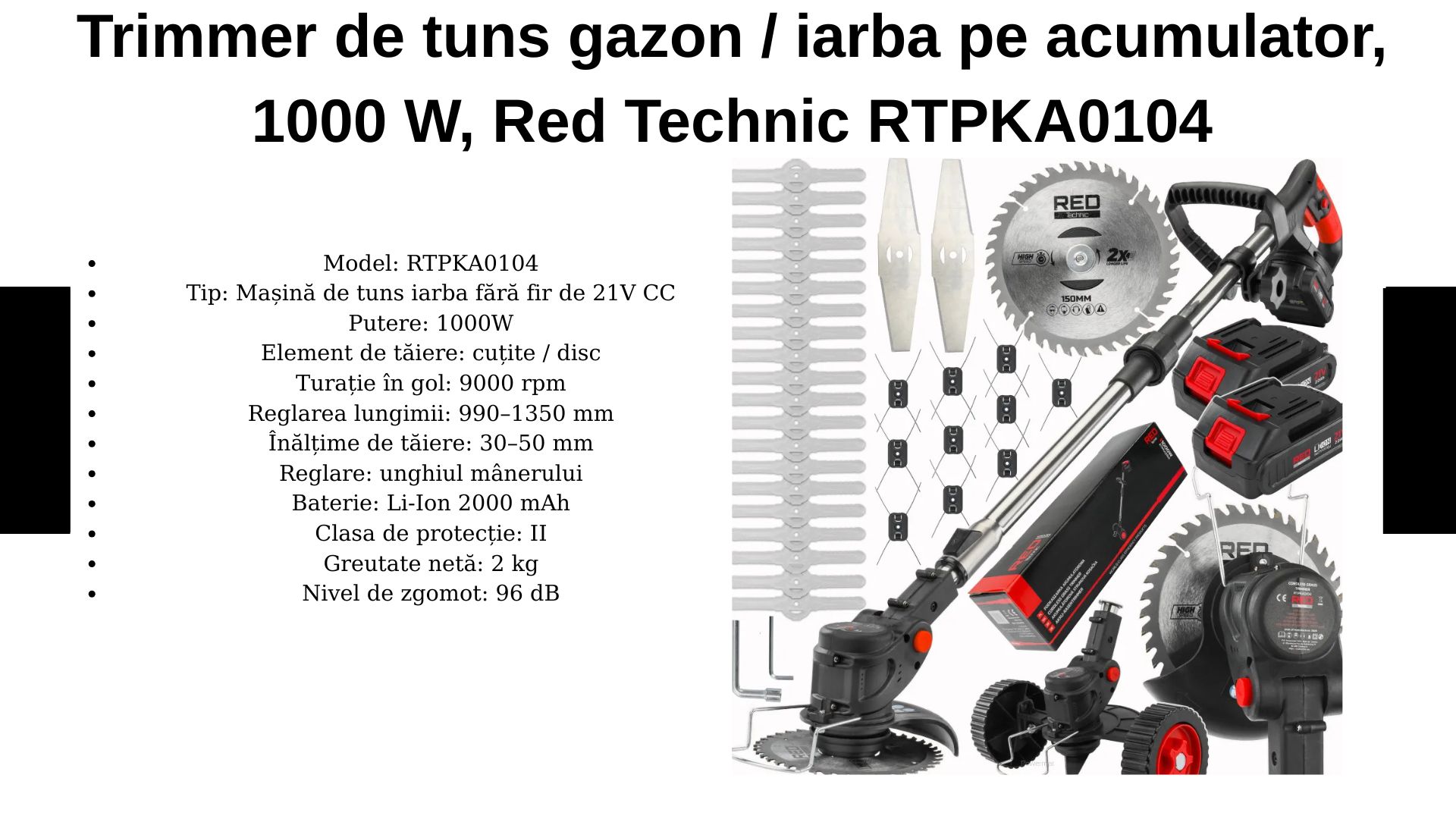 Trimmer de tuns gazon / iarba pe acumulator