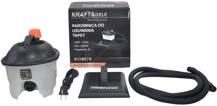 Aparat cu abur pentru dezlipit tapet, 2200 W, 5 l, Kraft&Dele KD3578 [2]
