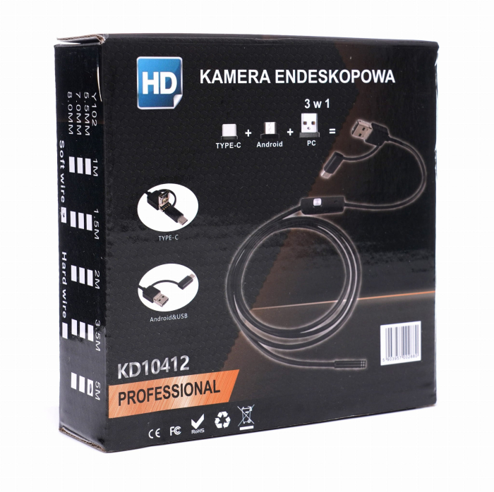 Cameră de inspecție endoscopică 3 în 1 KD10412 [2]