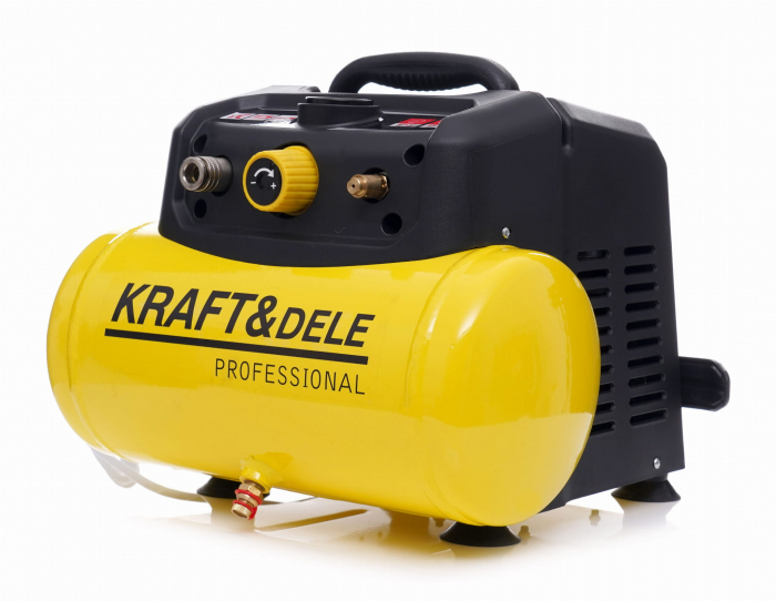Compresor fara ulei, Kraft&Dele, 6L, 8bar, 1.1kW, 180L/min, KD1415 [3]