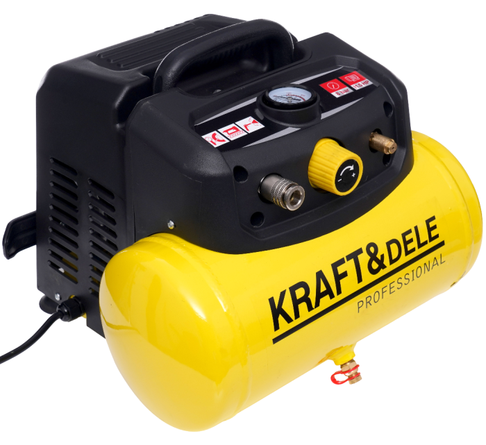 Compresor fara ulei, Kraft&Dele, 6L, 8bar, 1.1kW, 180L/min, KD1415 [5]