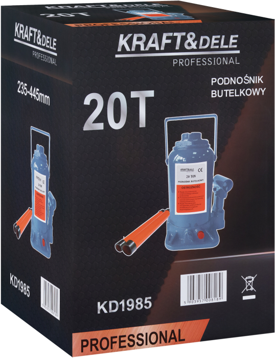 Cric hidraulic tip butelie, 20 T, Kraft&Dele KD1985 [11]