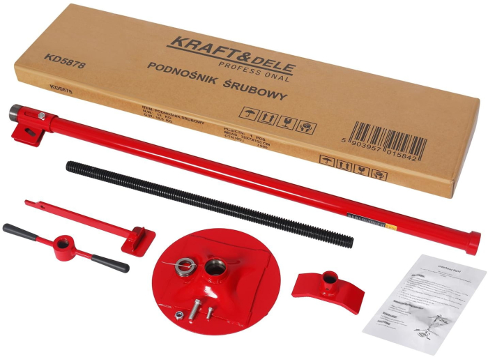 Cric mecanic cu pedala, 132-196 cm, Kraft&Dele KD5878 [2]