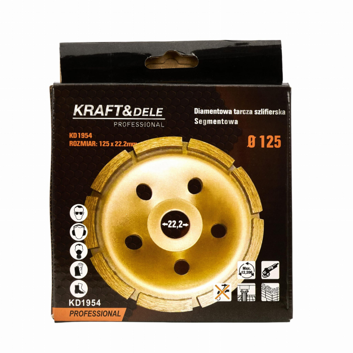 Disc diamantat pentru beton, 125 x 22,2 mm KD1954 [3]