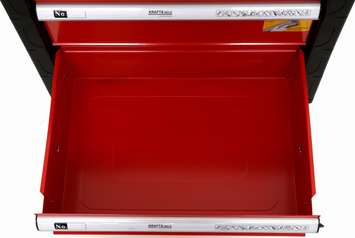 Dulap scule, Kraft&Dele KD361, pe roti, 6 sertare, 263 piese [14]