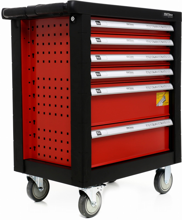 Dulap scule, Kraft&Dele KD361, pe roti, 6 sertare, 263 piese [10]