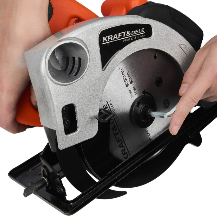 Ferăstrău circular portabil de 2850 W + laser KD1719 [8]