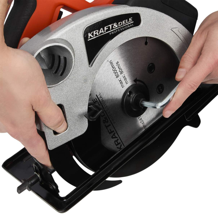 Ferăstrău circular portabil de 2850 W + laser KD1719 [7]