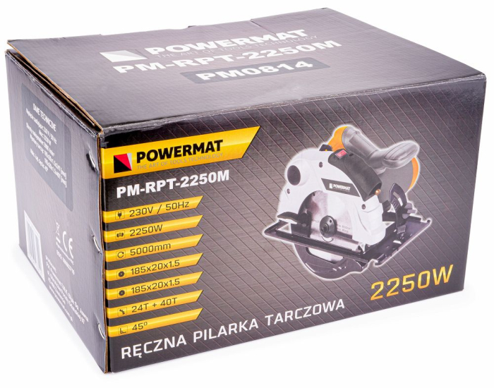 Fierăstrău circular manual 185 mm 2250 W PM-RPT-2250M [13]
