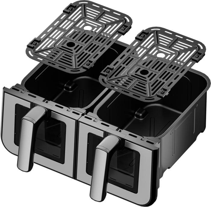 Friteuza fara grasime 9L, 2500W, doua camera 4,5L + LCD, Kraft&Dele, KD4179 [4]