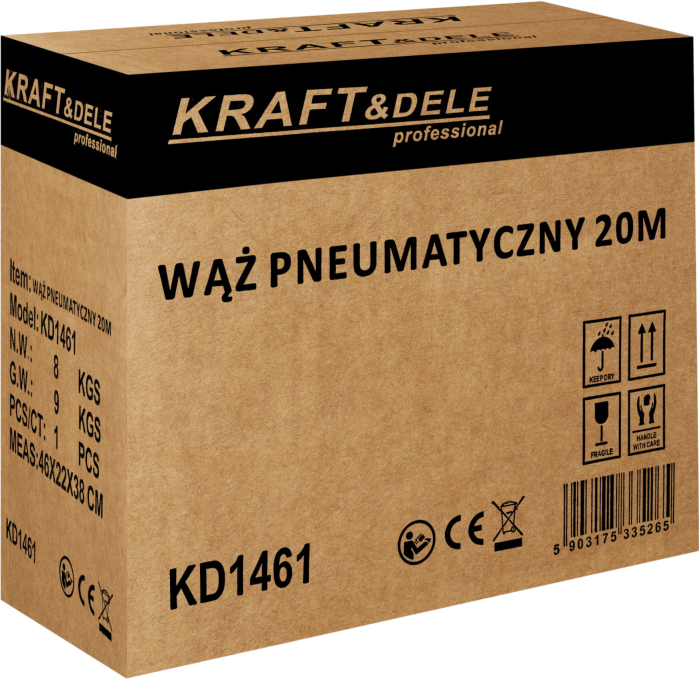 Furtun aer compresor retractabil 20m cu bobina rola automata tambur KD1461 [8]