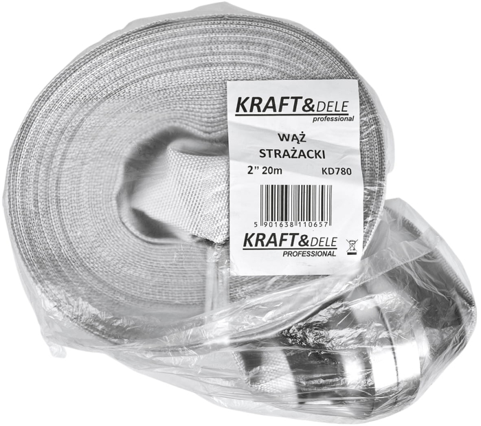Furtun pompier Kraft&Dele KD780, de 20 m, 2", 12 bar si cuple [12]