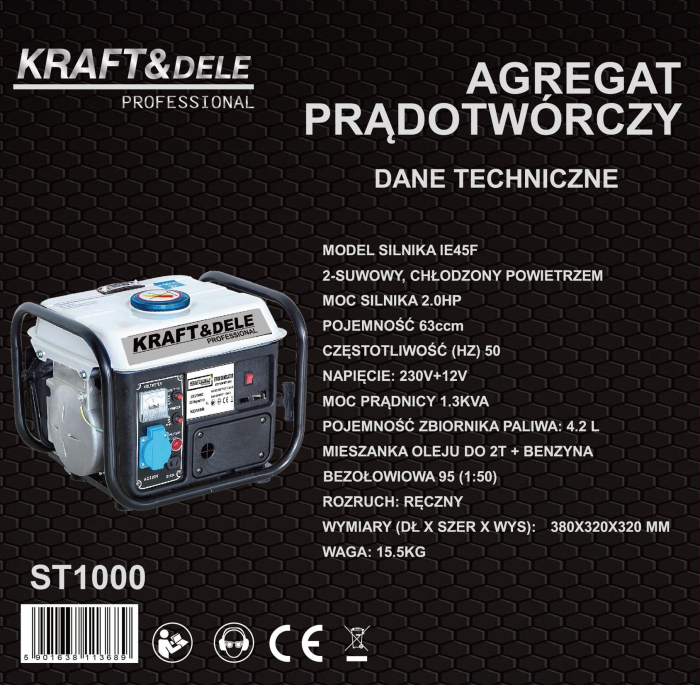 Generator de curent KD109B de 1200W 12/230V [12]