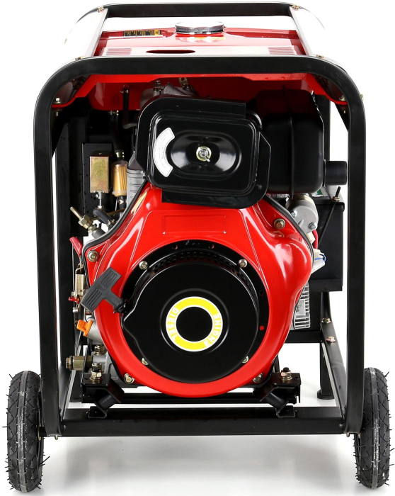 Generator diesel 6500W 12/230V KD122, Pornire electrică cu cheie si pornire manuală [4]