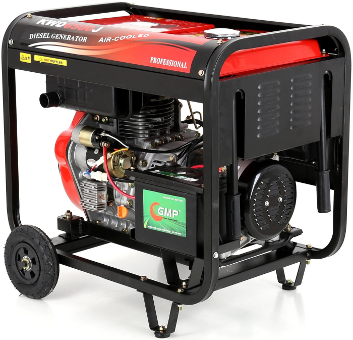 Generator diesel 6500W 12/230V KD122, Pornire electrică cu cheie si pornire manuală [6]