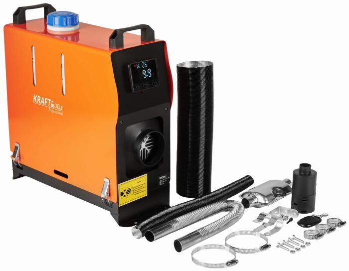 INCALZITOR PORTABIL , 9 kW 12 V/220 V, Telecomandă KD11782 + Adaptor Pentru Sirocou Diesel A047 AC 100V-220V la DC 12V [6]