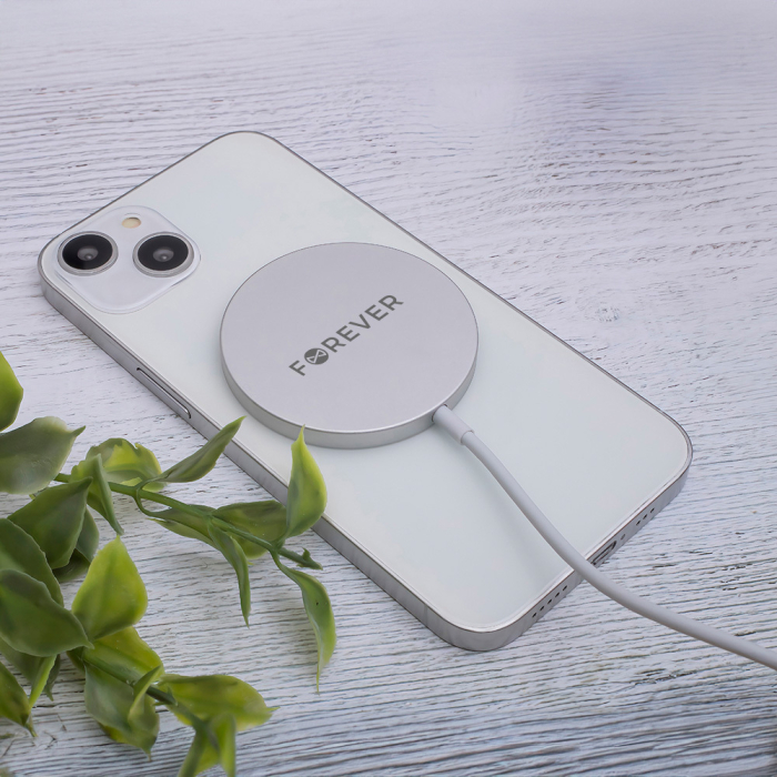 Încărcător wireless magnetic Forever MAWC-100 gri 15W [5]