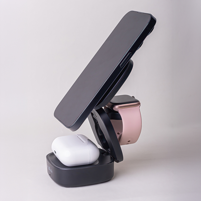 Încărcător wireless magnetic Maxlife MXWC-06 15W negru 3 în 1 [5]