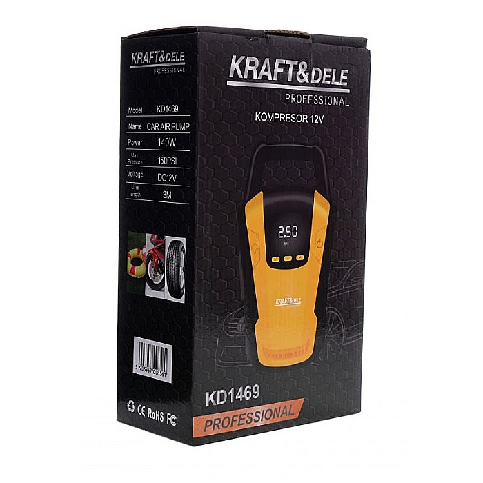 Compresor auto, 12 V 140W, KD1469, Kraft&Dele [2]