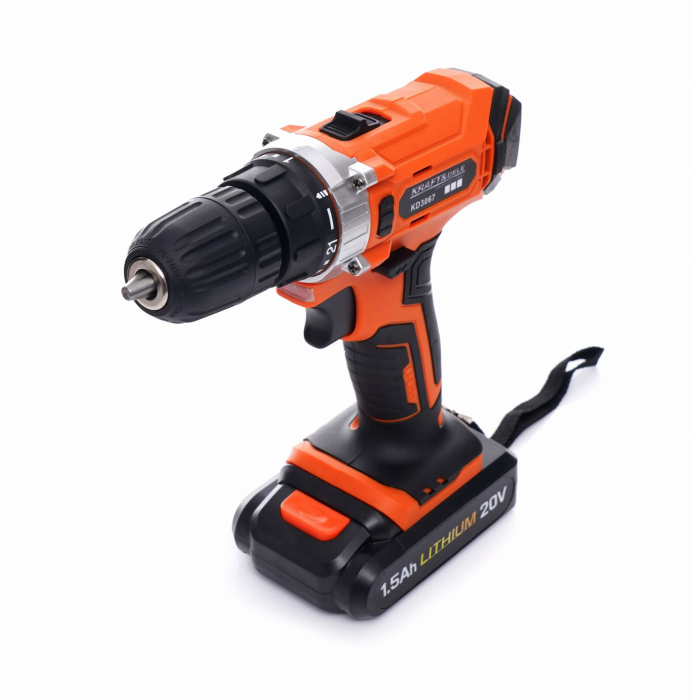 Mașină de găurit cu baterie 20V 2×1.5Ah + biți  KD3067 [5]