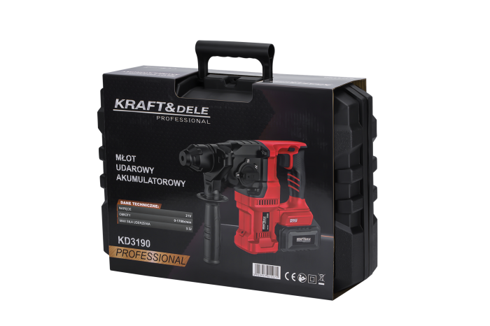 Mașină de găurit cu percuție fără fir 21V 3.5J FĂRĂ PERII 2 x 4Ah KD3190 [13]