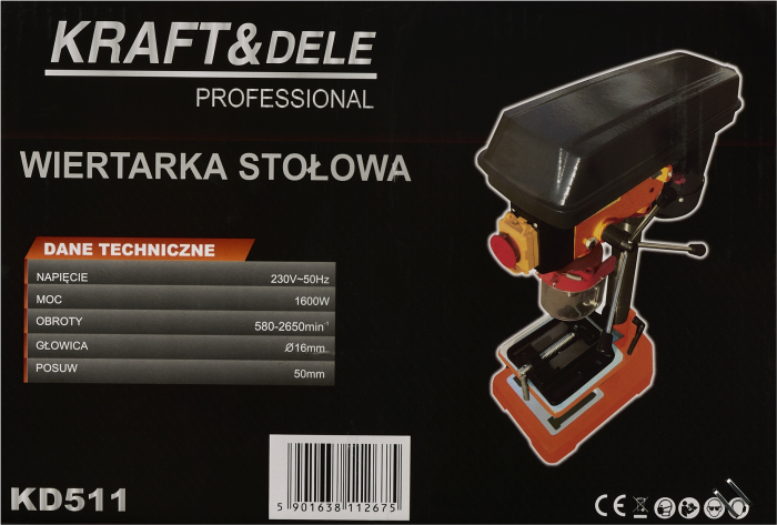 Mașină de găurit de banc KD511 de 1600 W [11]