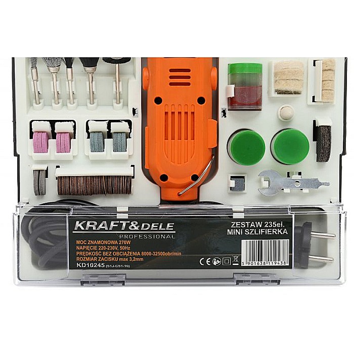 Mini polizor 270W,235 bucati  KD10245 [4]