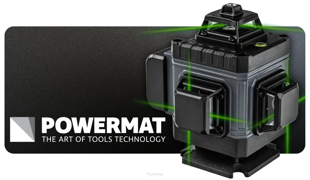 Nivela laser 4D, Powermat, 16 linii, laser verde, 40m, cu acumulator PM-PLK-4DM1 [11]