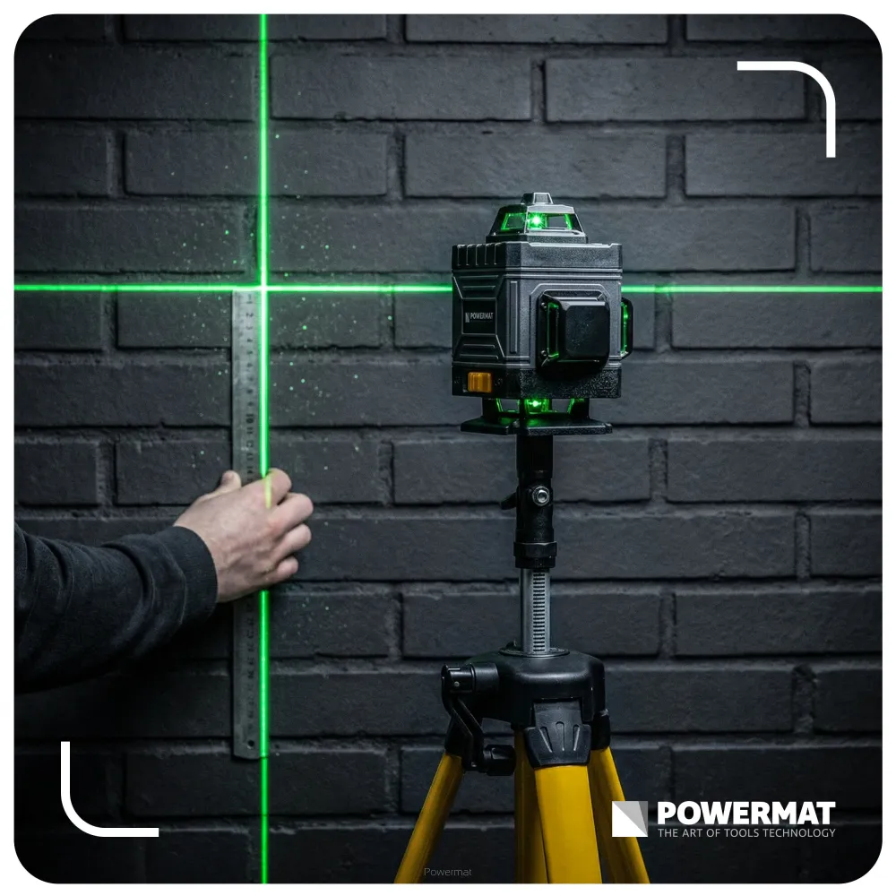 Nivela laser 4D, Powermat, 16 linii, laser verde, 40m, cu acumulator PM-PLK-4DM1 [2]