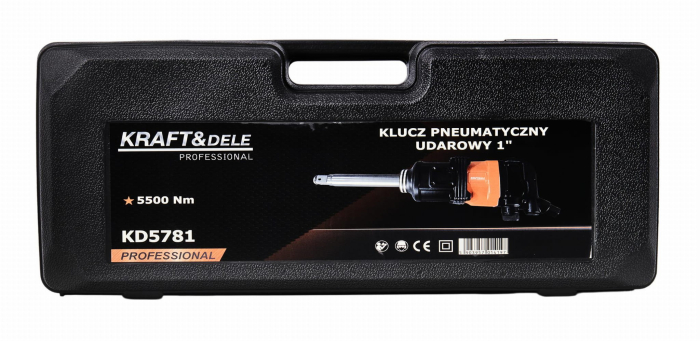 PACHET: CHEIE DE IMPACT PNEUMATICĂ 1" 5500Nm + CUTIE + 2 chei tubulare KD5781 + Set de chei tubulare de impact cu 8 piese KD10216 [13]