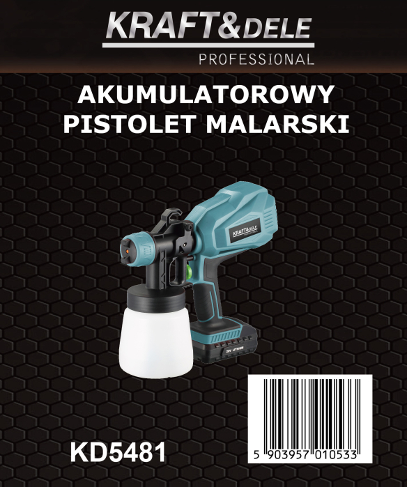 Pistol aparat masina vopsit pe baterie 21V stropit vas rezervor 800ml (KD5481) [2]