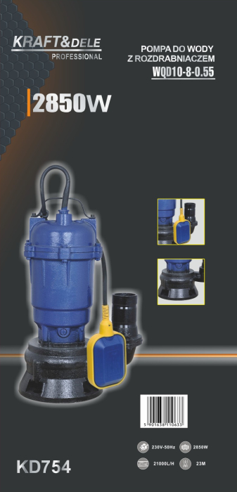 Pompă fosă septică cu rotor 2850w KD754 [17]
